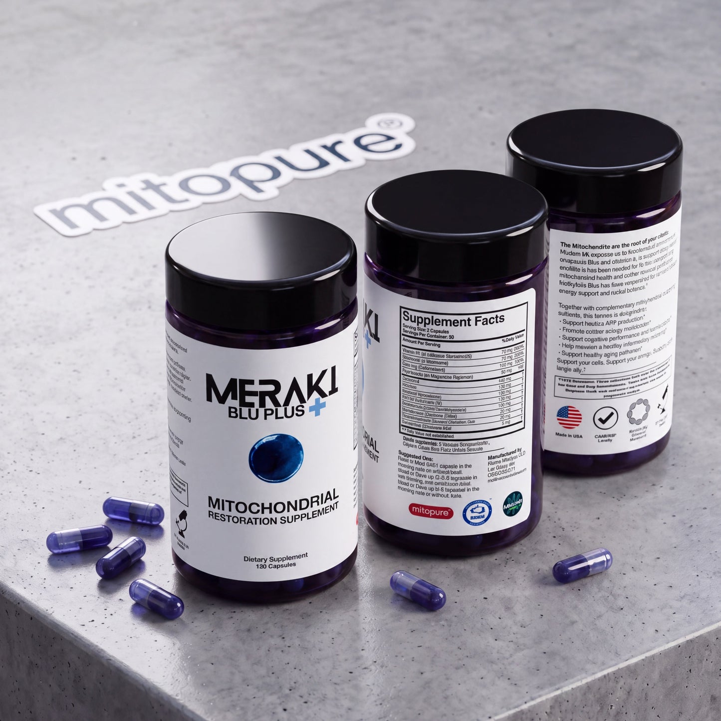Meraki Blu Plus Capsules with Urolithin A
