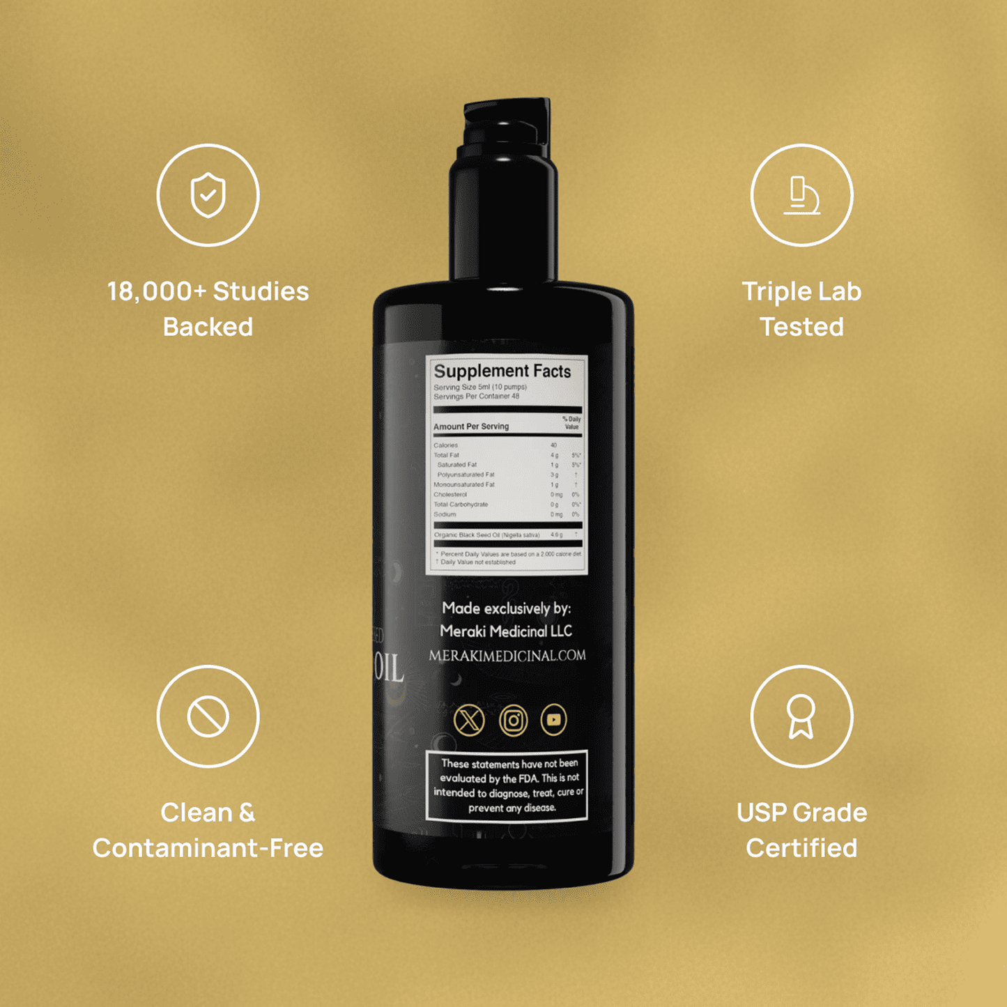 High Potency Cold-Pressed Organic Black Seed Oil with 3% Thymoquinone 2026