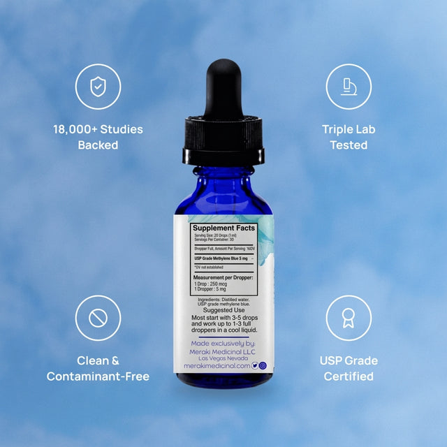 Meraki Blu USP Grade Methylene Blue 150mg