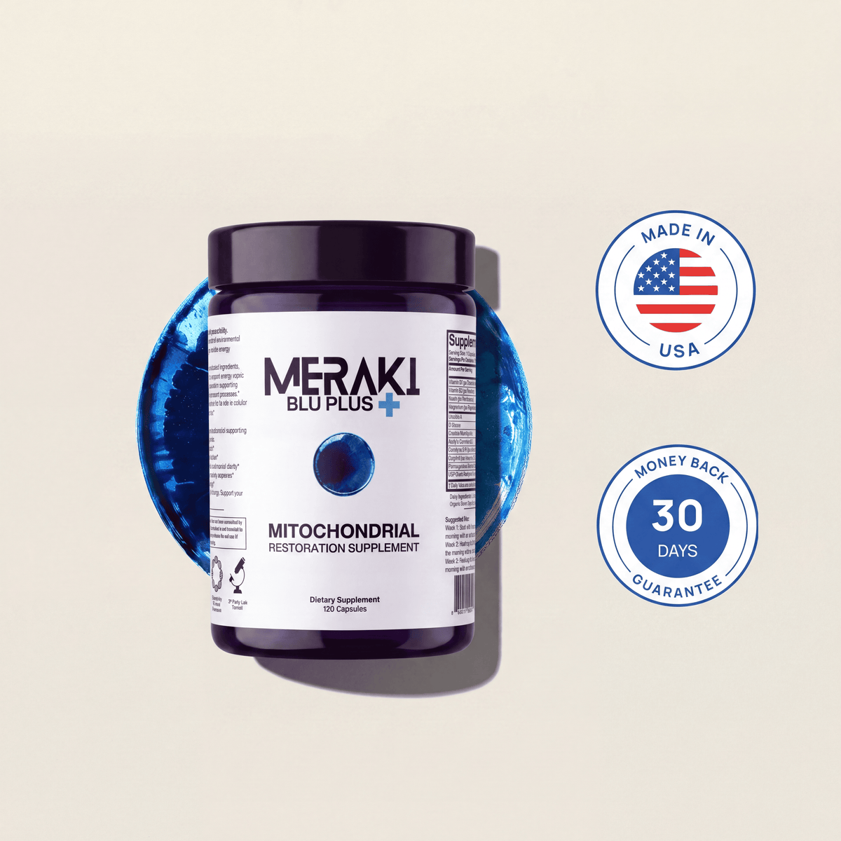 Meraki Blu Plus+ Mitochondrial Restoration Supplement